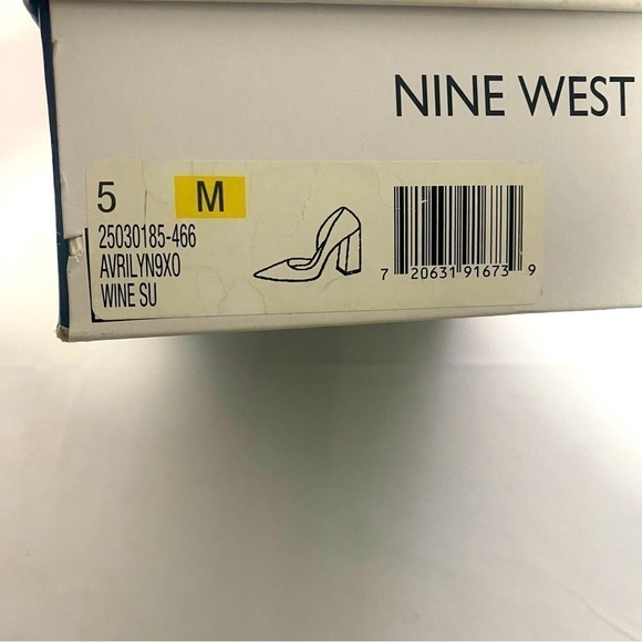 Nine West Wine Suede Women's Shoes Block Heels Size 5M NIB Business Casual - Picture 9 of 9